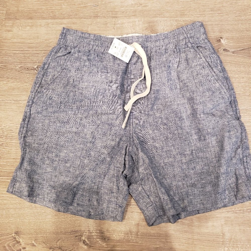 J. Crew Chambray Denim Pull On Shorts Blue Size Small